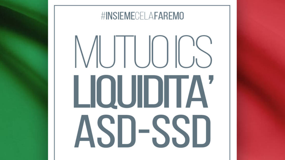 Seconda misura liquidità per Associazioni e Società Sportive Dilettantistiche
