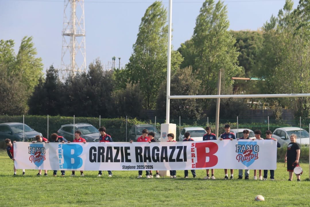Storica promozione: Fano Rugby vola in Serie B, festa a Tombaccia